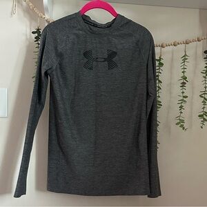 Under Armour Youth XL HeatGear Fitted Charcoal Long Sleeve